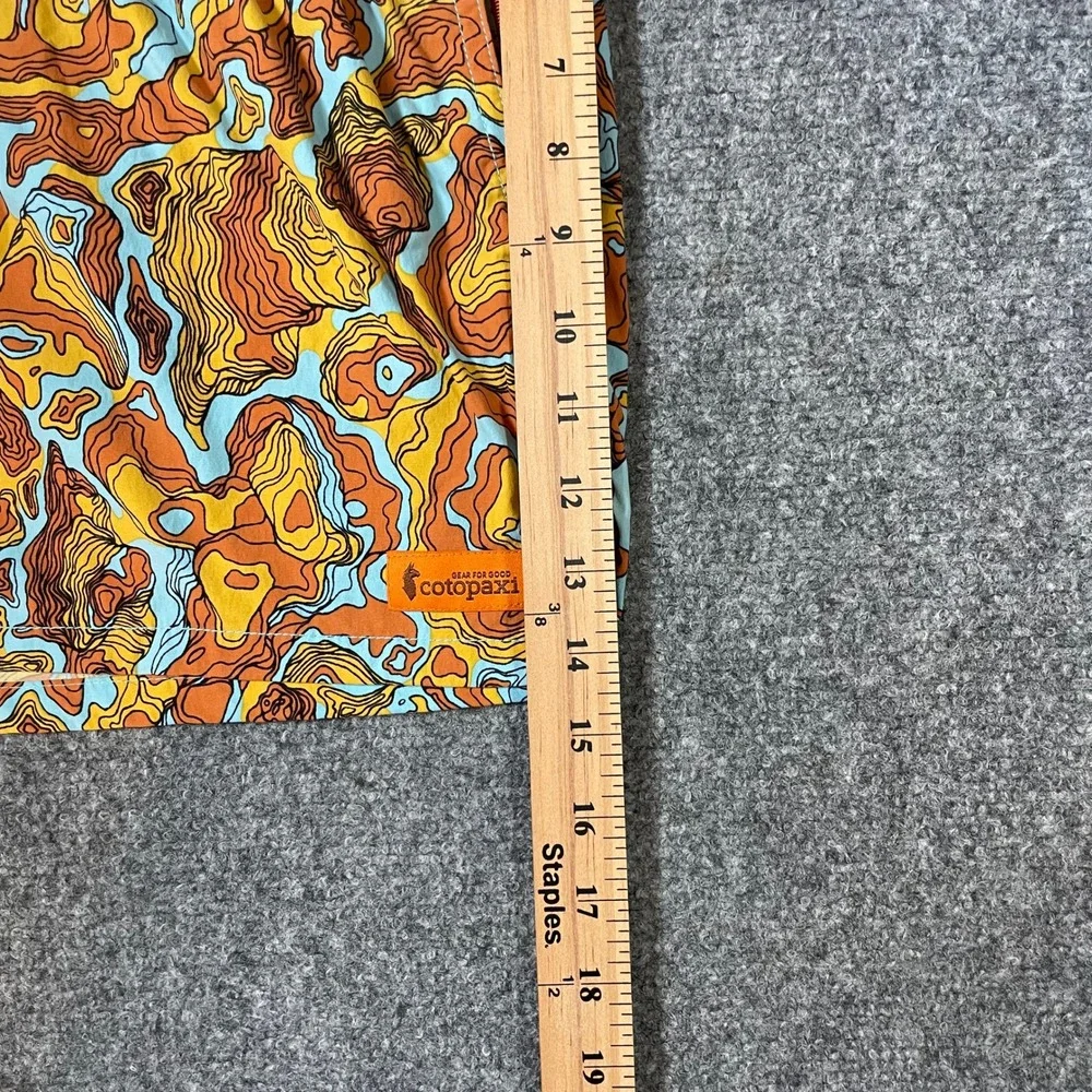Cotopaxi Swim Shorts Small Orange Topographic Map Print Drawstring 5